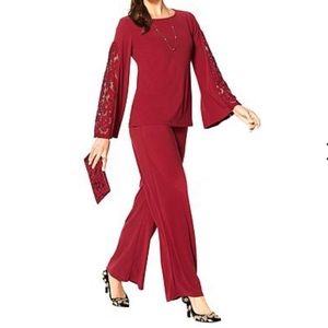 IMAN Top, Pant & Bag Dressed Ensemble NEW! 2X